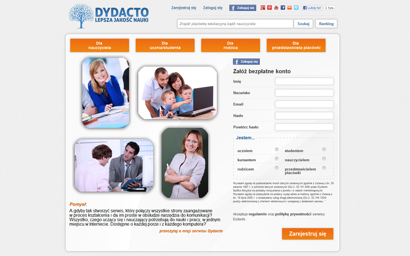 Portal edukacyjny Dydacto - strona główna