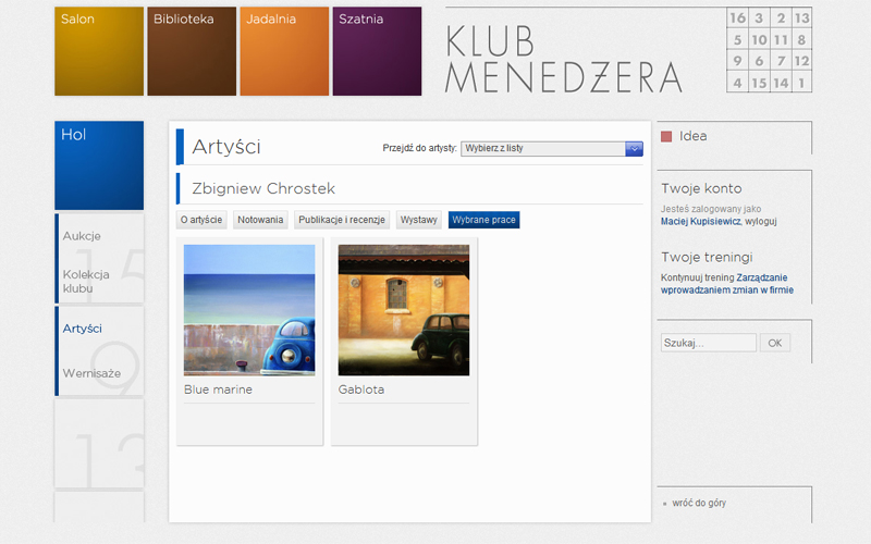 Klub Menedżera - artyści