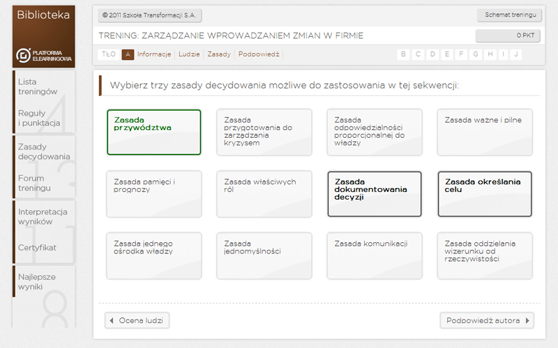 Platforma Elearningowa - wybór zbioru rozwiązań