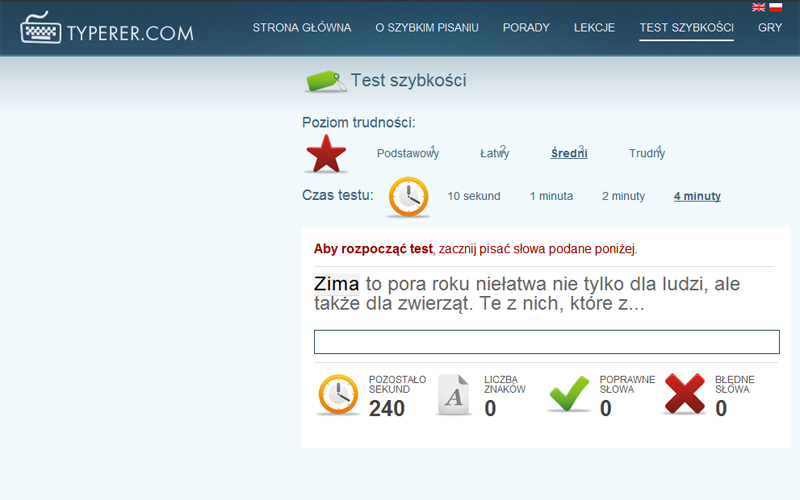 Typerer.com - aplikacja do testowania umiejętności